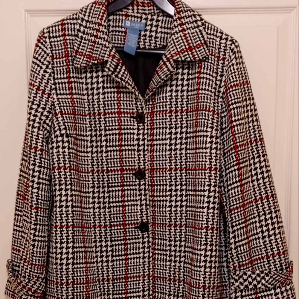 Womens houndstooth pattern jacket